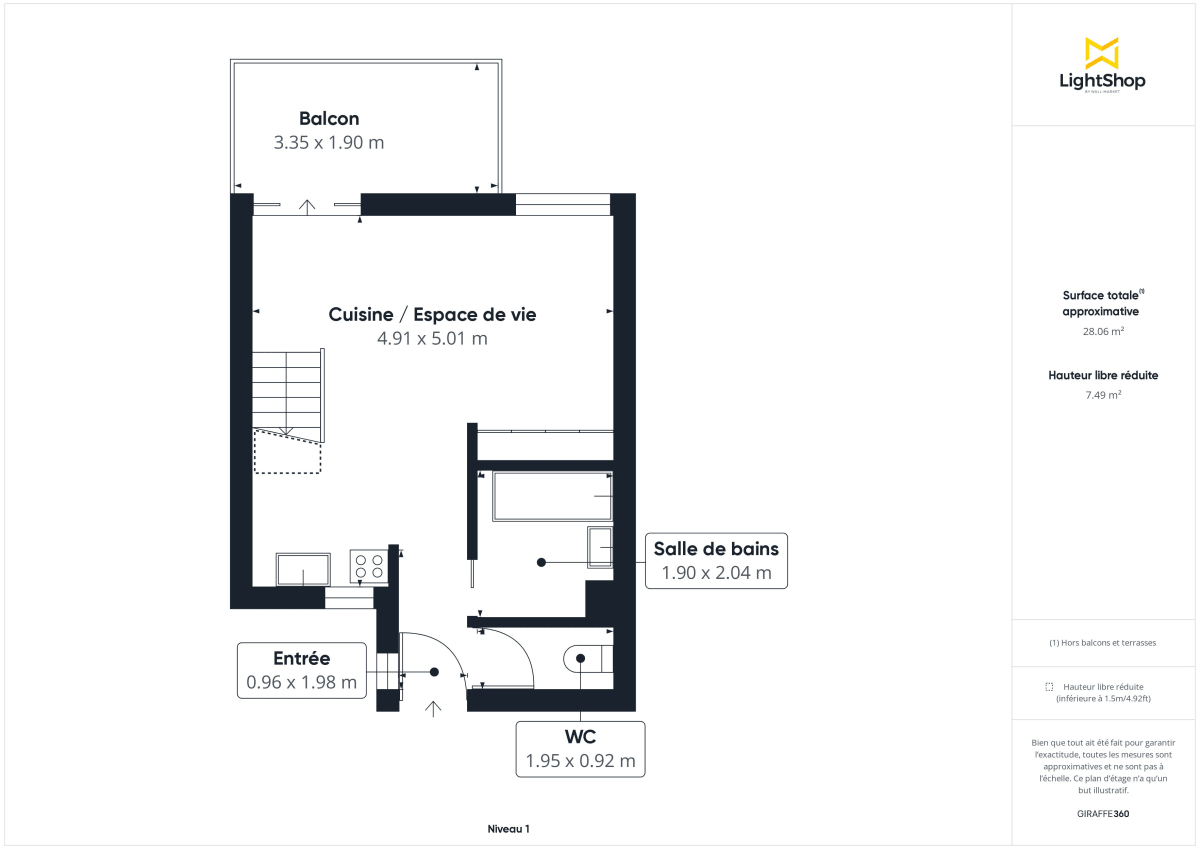 Appartement de 43.8 m² à Bordeaux