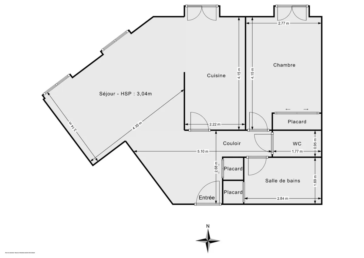 Appartement de 53.3 m² à Lyon