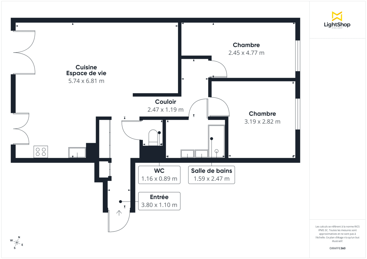 Appartement de 66.53 m² à Nantes