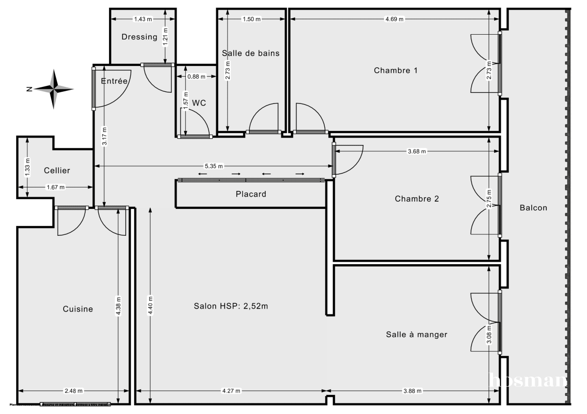 Appartement de 80.0 m² à Paris