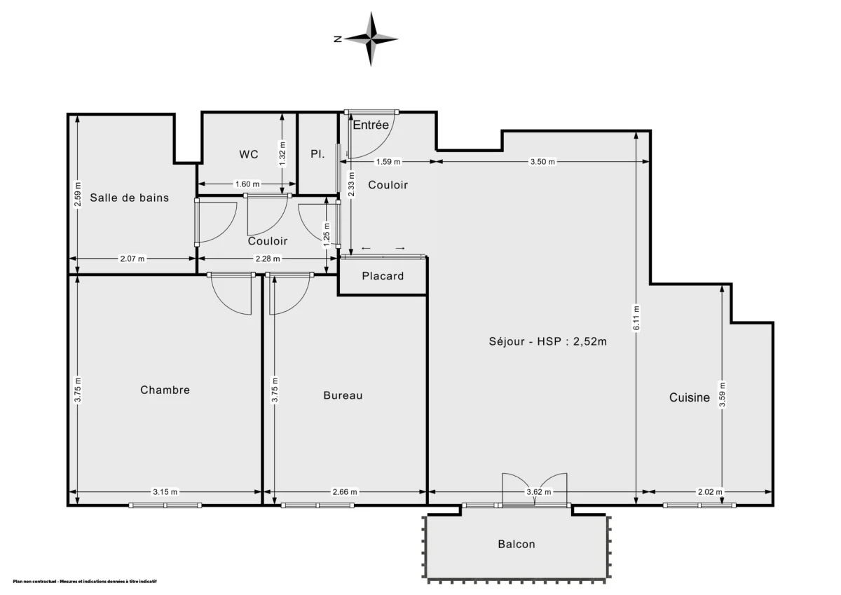 Appartement de 64.0 m² à Clichy