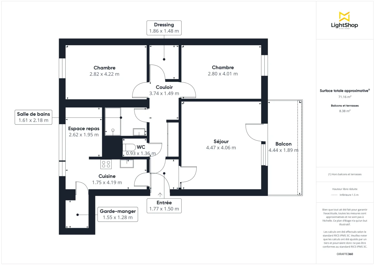 Appartement de 69.3 m² à Villeurbanne
