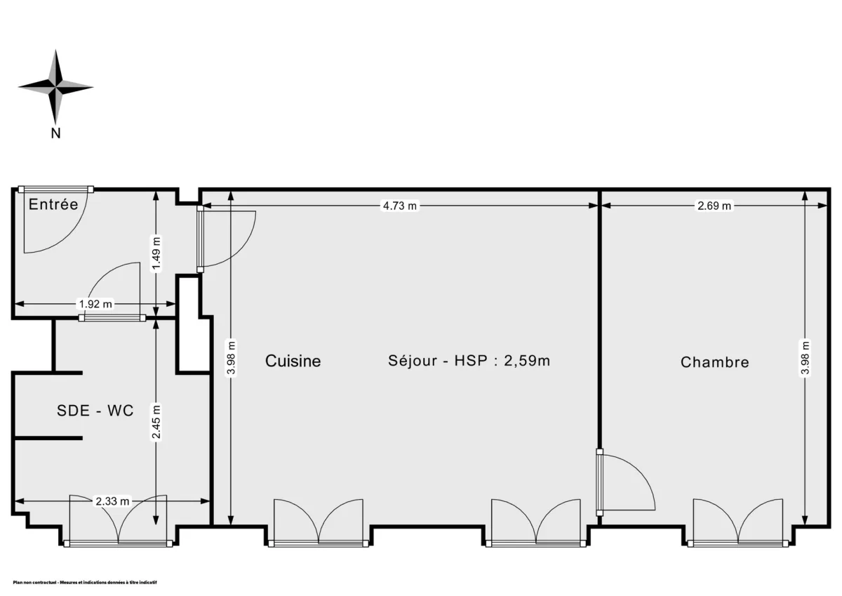 Appartement de 37.0 m² à Paris