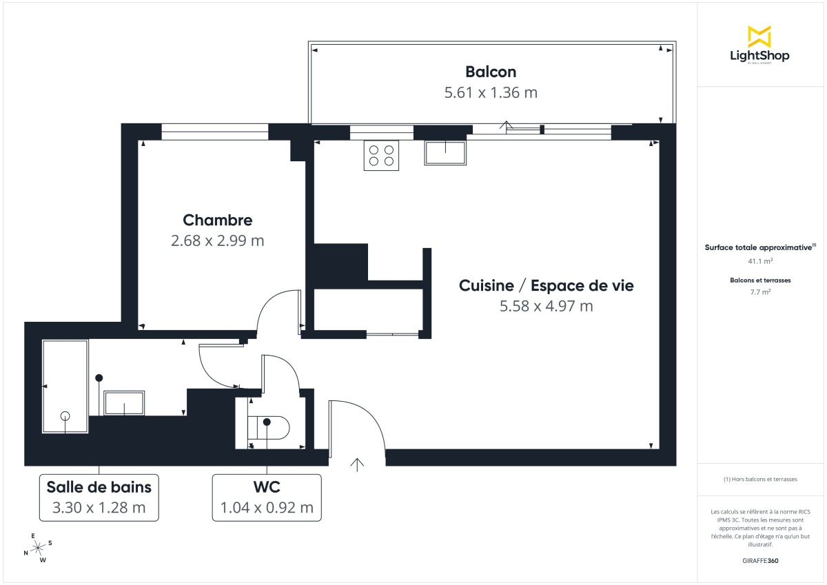 Appartement de 41.0 m² à Paris