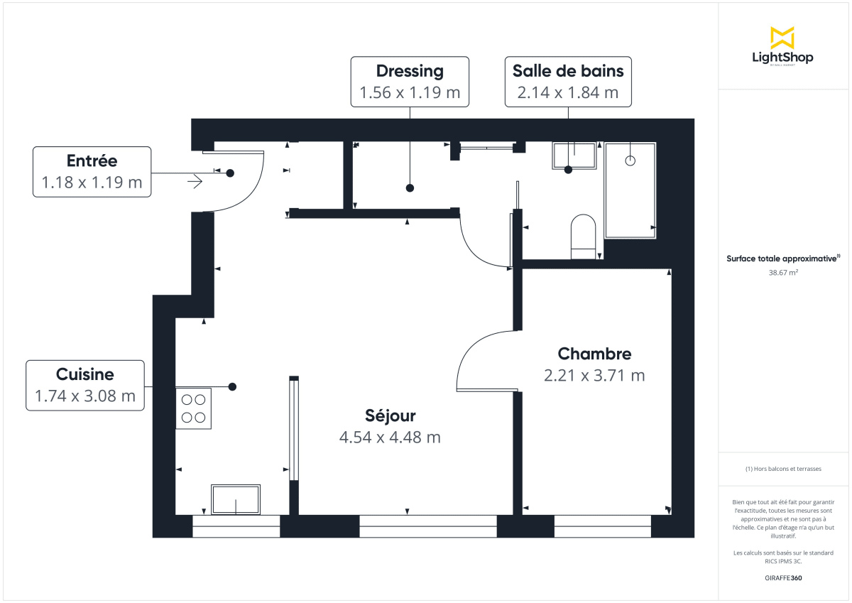Appartement de 38.31 m² à Le Kremlin-Bicêtre