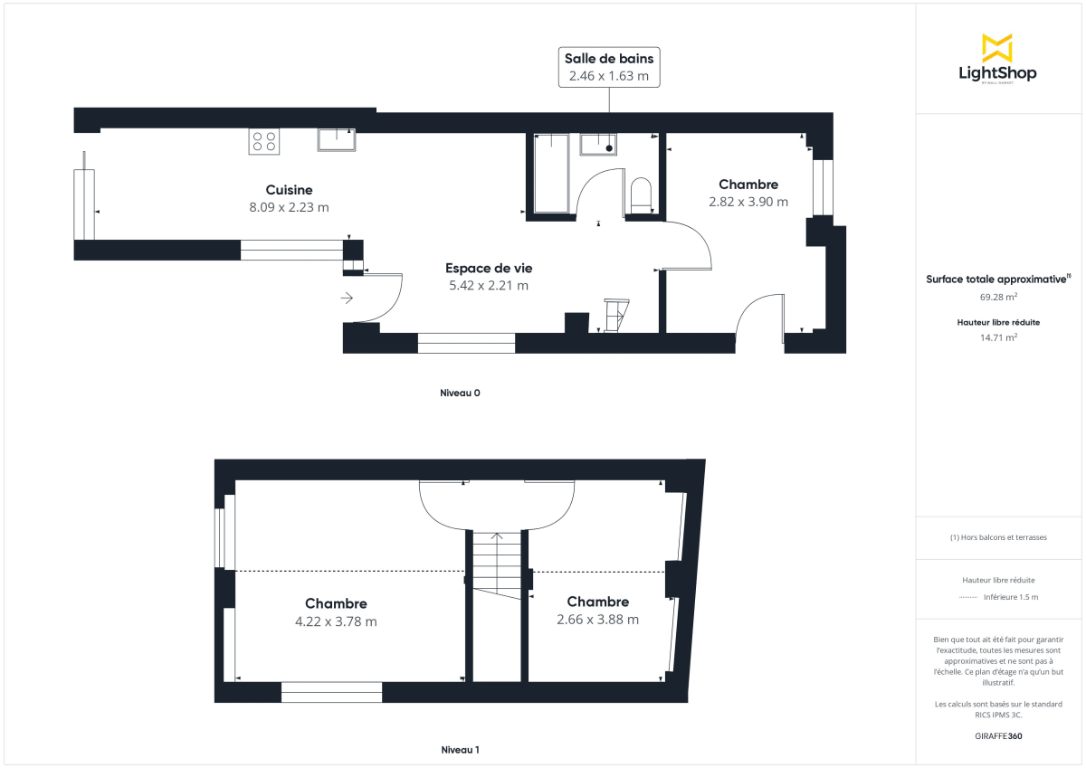 Maison de 53.0 m² à Clichy