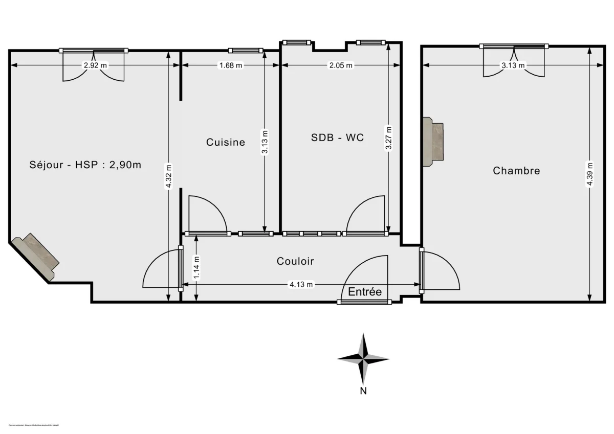 Appartement de 40.6 m² à Paris