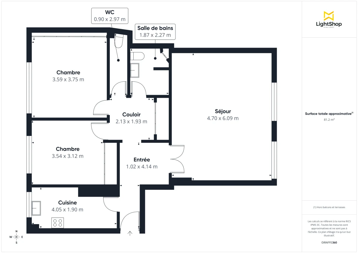 Appartement de 82.36 m² à Paris