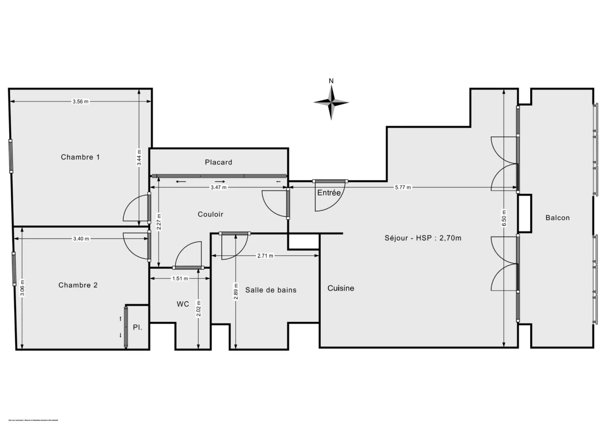 Appartement de 63.0 m² à Pantin