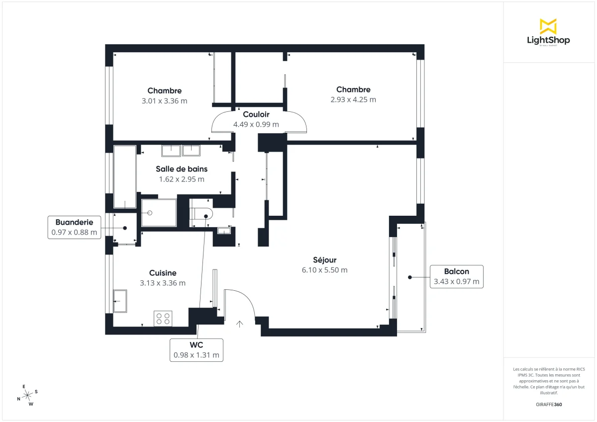 Appartement de 80.0 m² à Boulogne-Billancourt