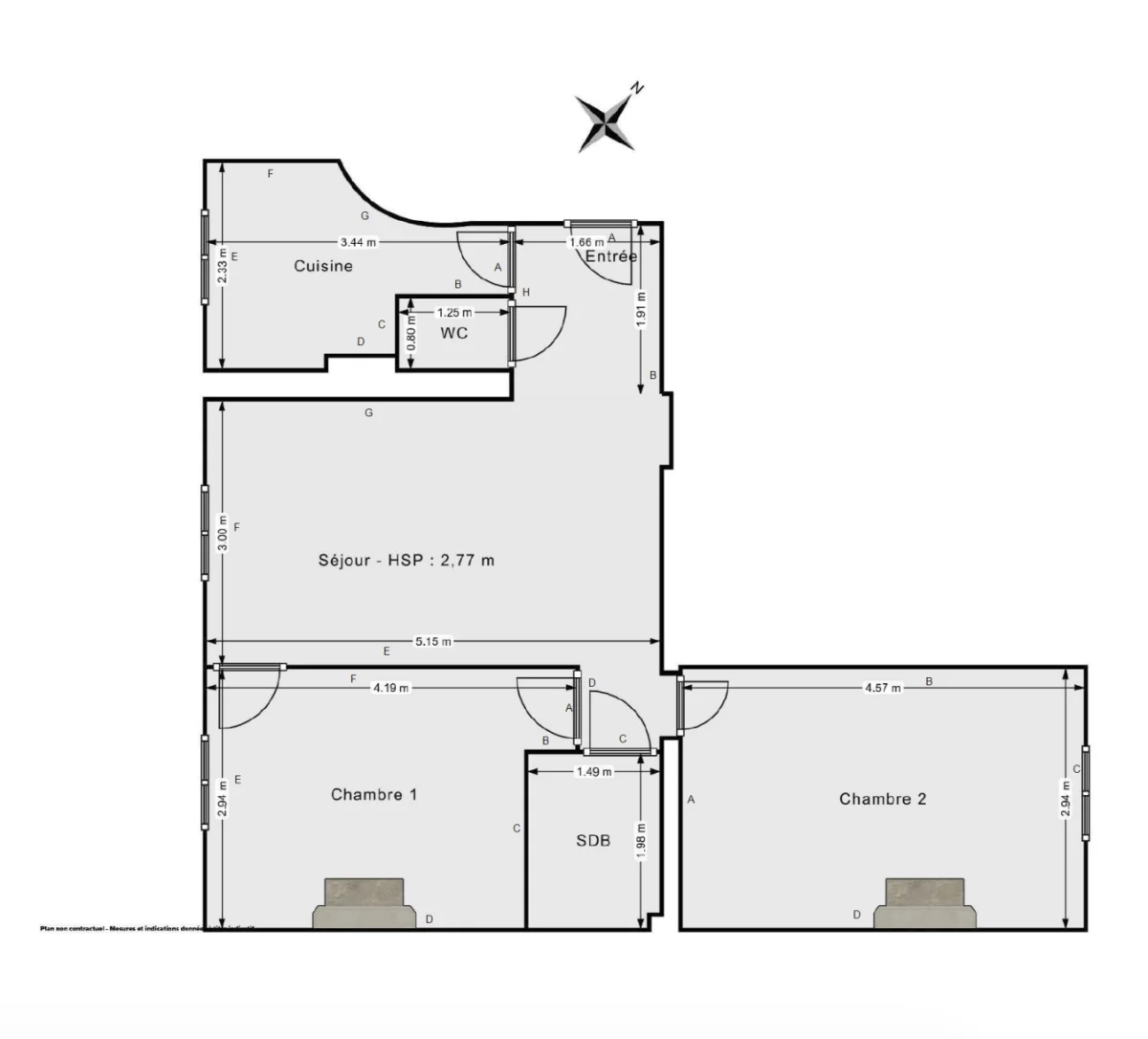 Appartement de 54.19 m² à Levallois-Perret