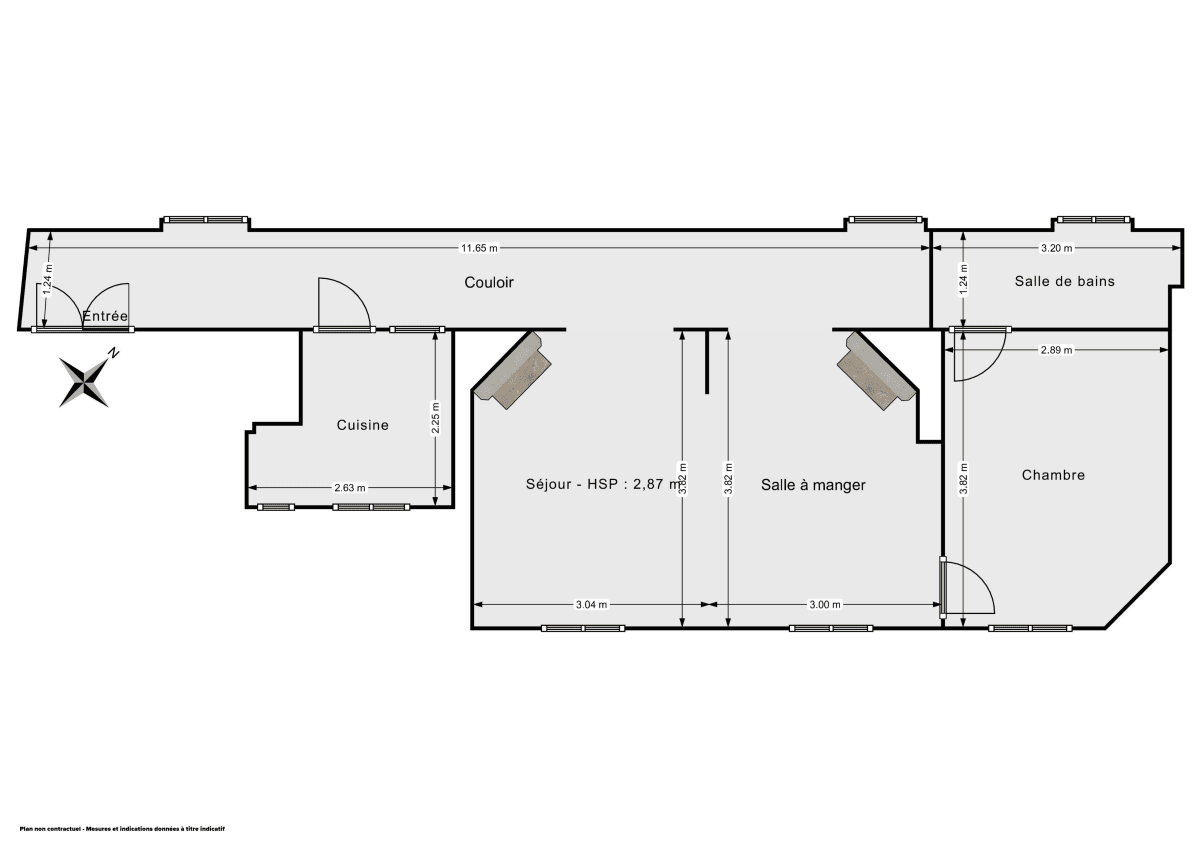 Appartement de 56.0 m² à Paris