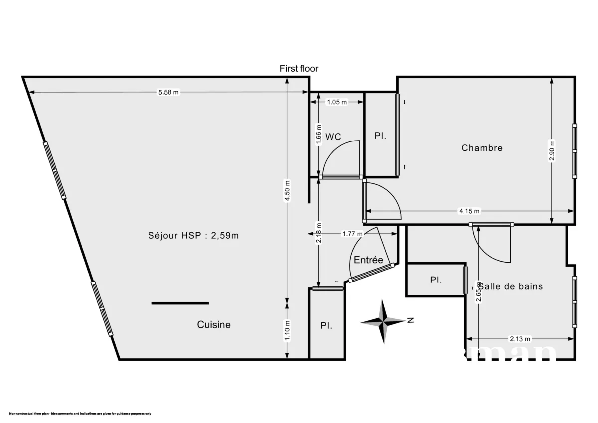 Appartement de 51.0 m² à Paris