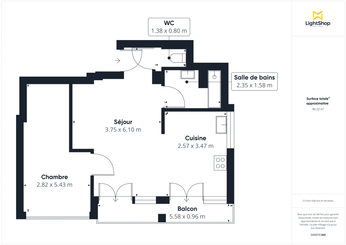 Appartement de 48.0 m² à Lyon