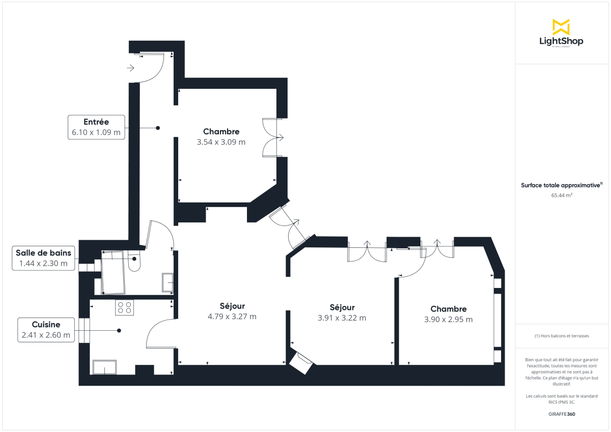 Appartement de 69.04 m² à Paris
