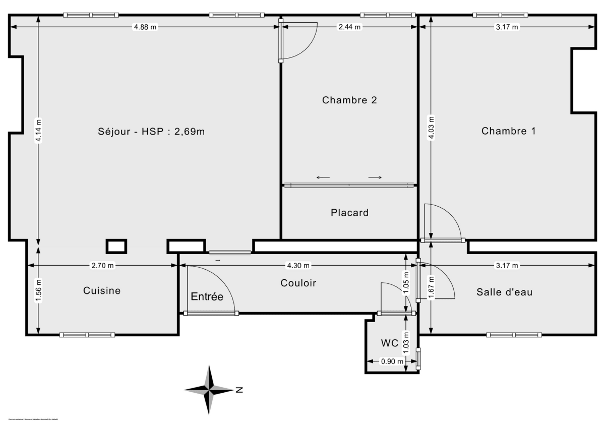 Appartement de 52.35 m² à Paris