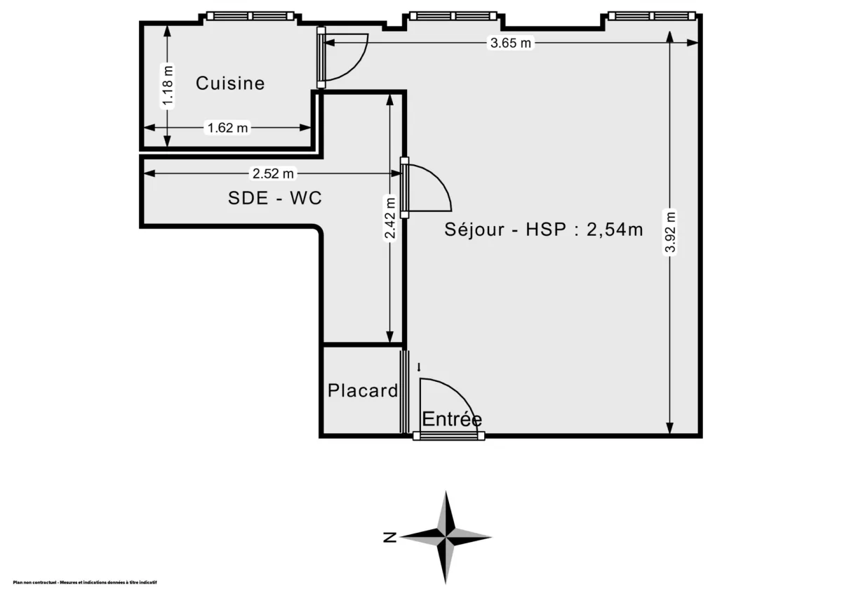 Appartement de 16.8 m² à Paris