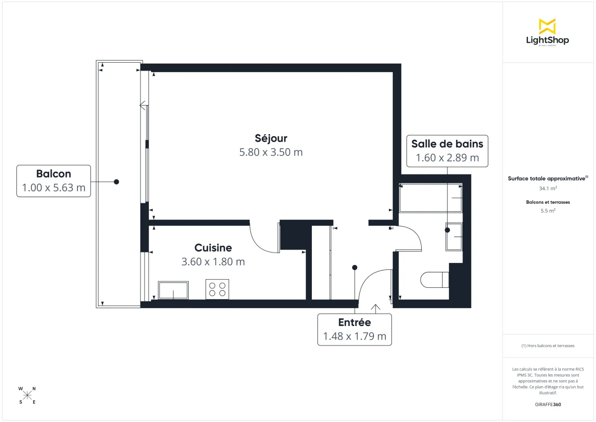 Appartement de 35.0 m² à Paris
