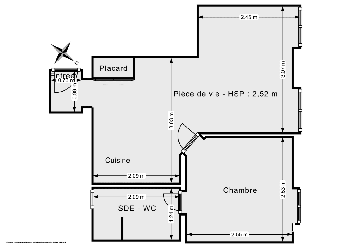 Appartement de 25.11 m² à Paris