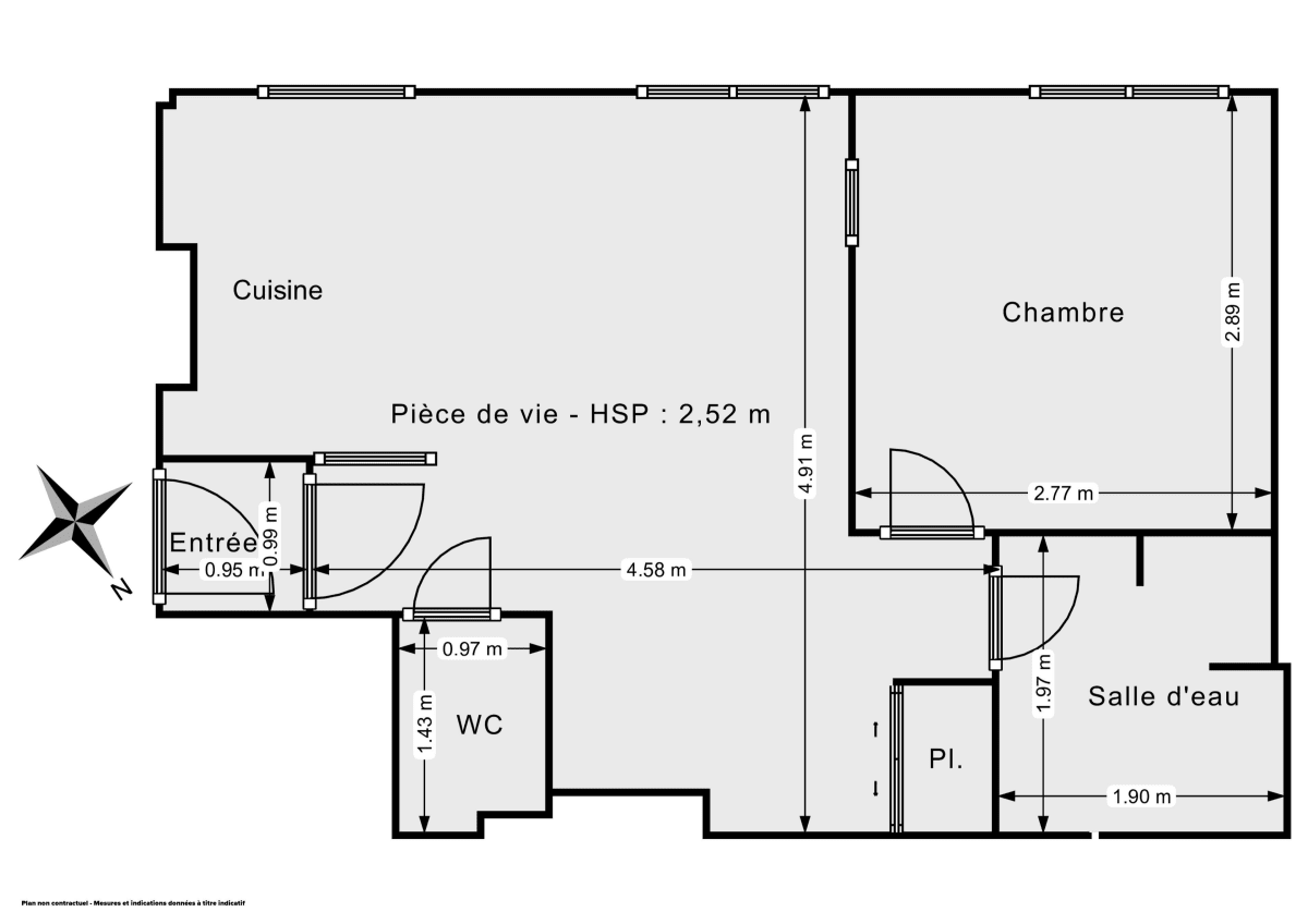 Appartement de 33.05 m² à Paris