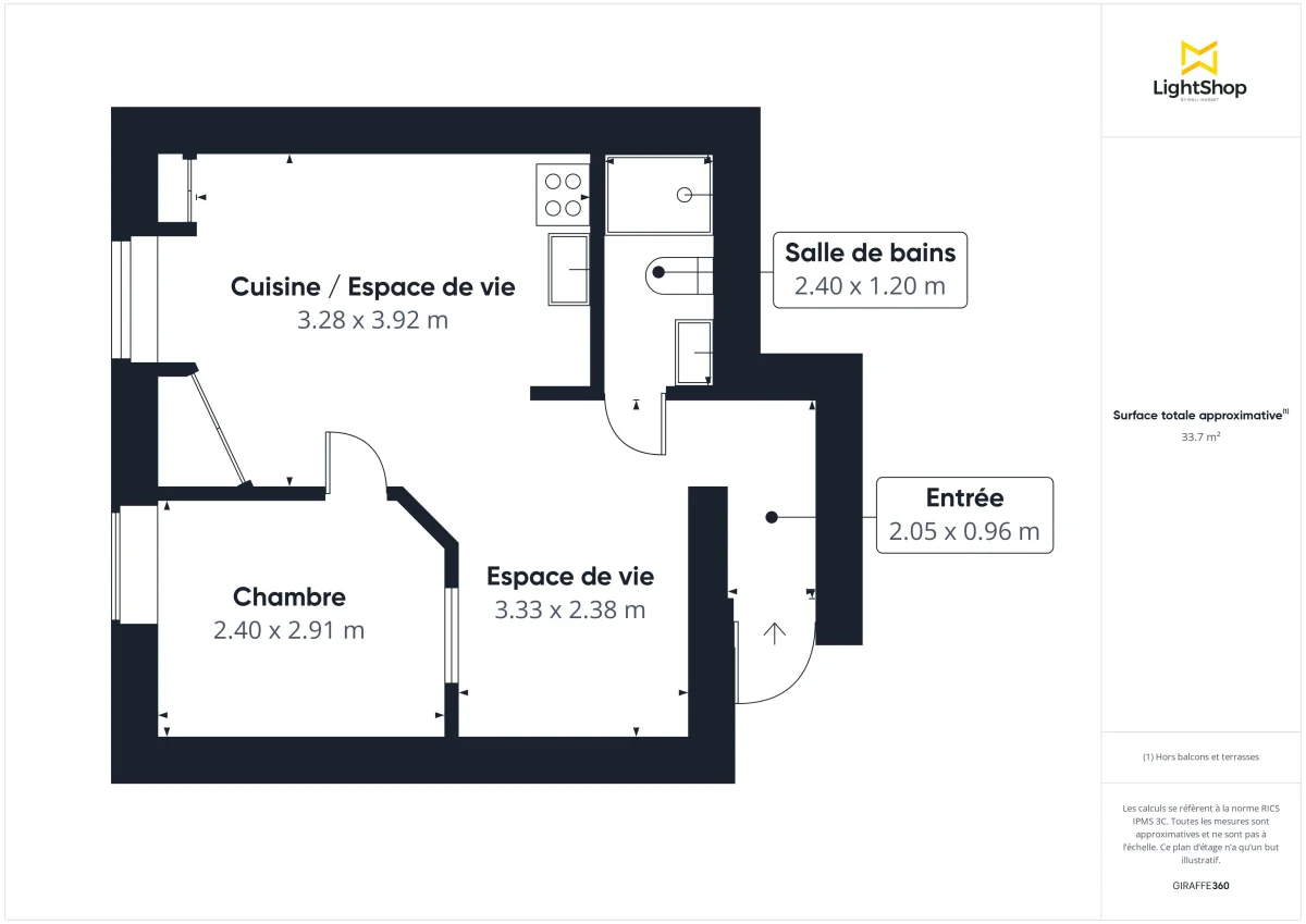 Appartement de 33.0 m² à Bordeaux