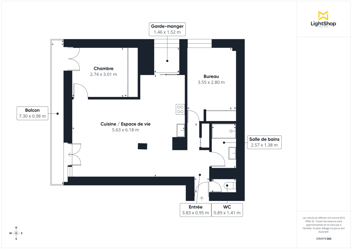 Appartement de 61.37 m² à Francheville