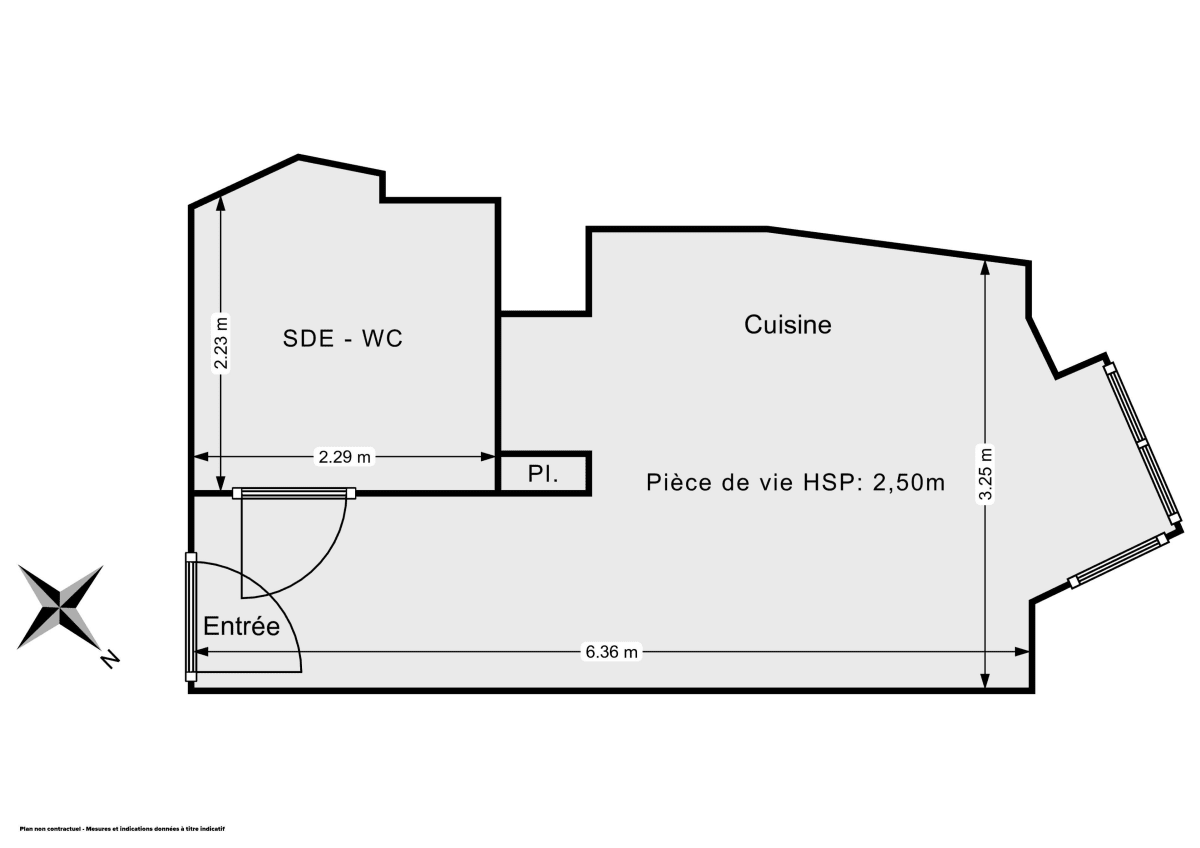 Appartement de 21.8 m² à Paris