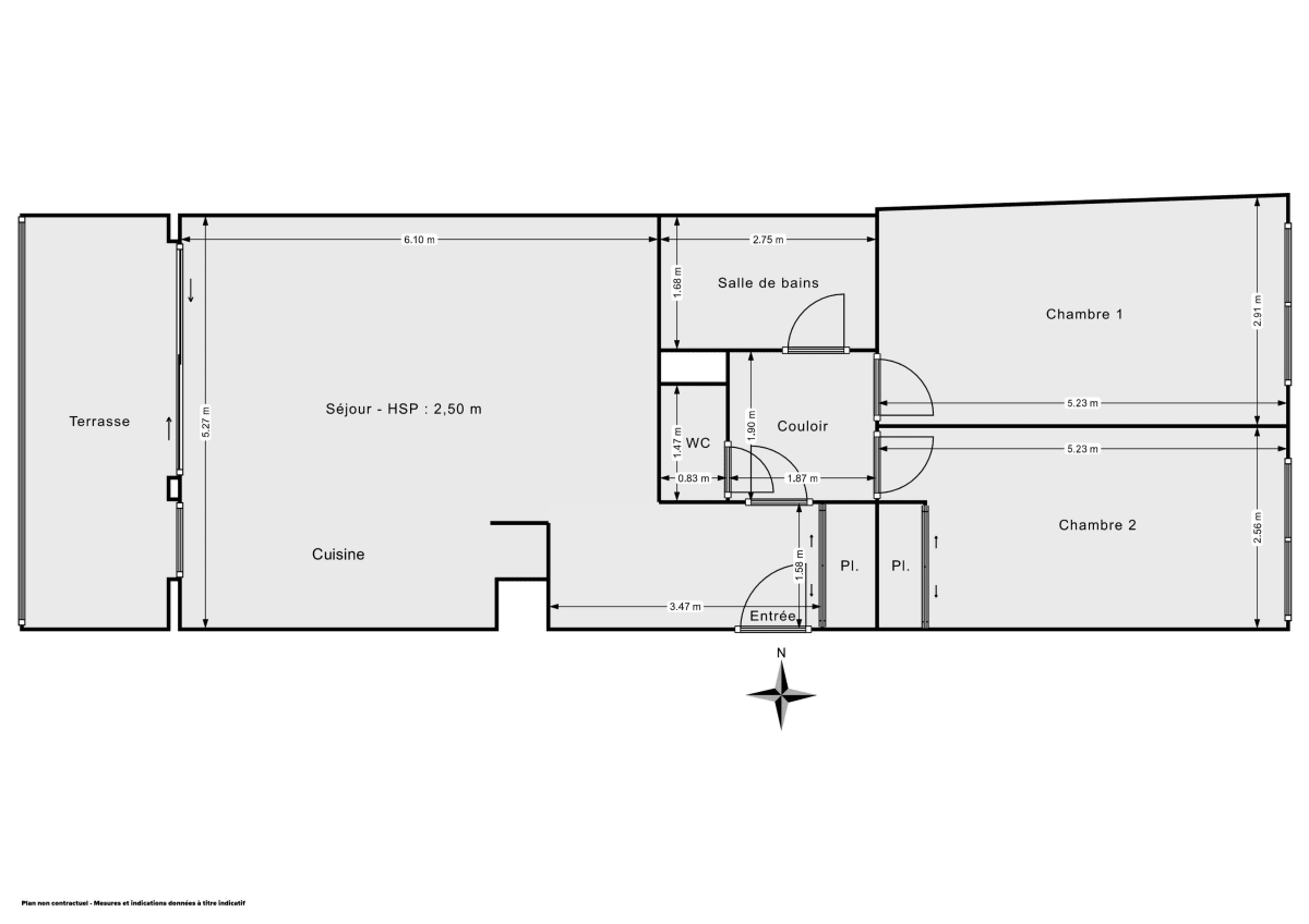 Appartement de 74.0 m² à Paris