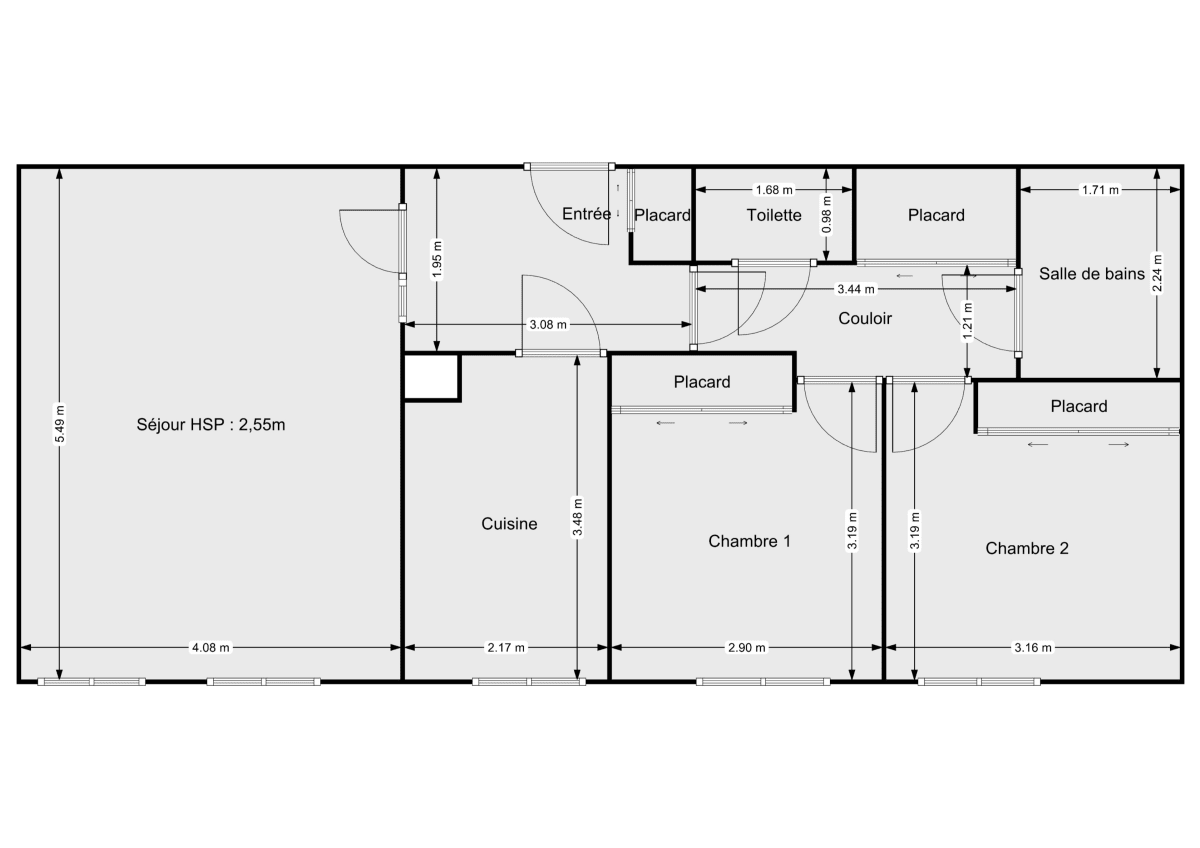 Appartement de 62.41 m² à Montrouge