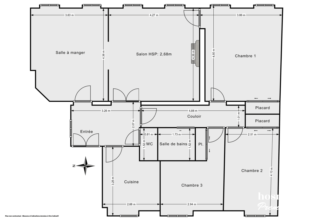 Appartement de 92.6 m² à Paris