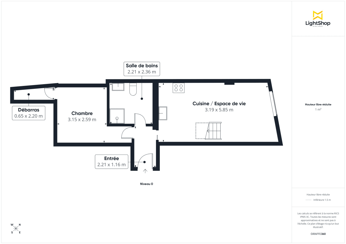 Appartement de 37.69 m² à Bordeaux