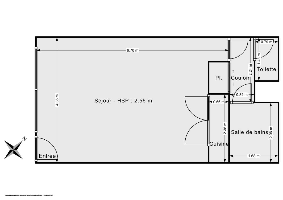 Appartement de 32.82 m² à Paris