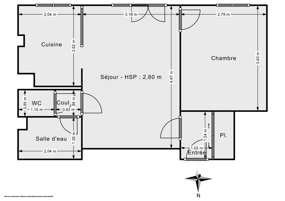 Appartement de 35.04 m² à Gennevilliers