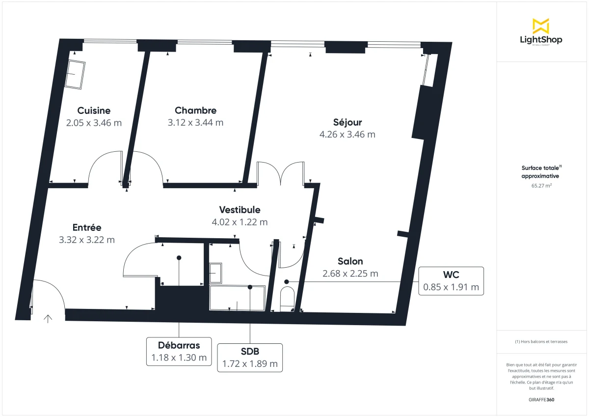 Appartement de 62.34 m² à Lyon