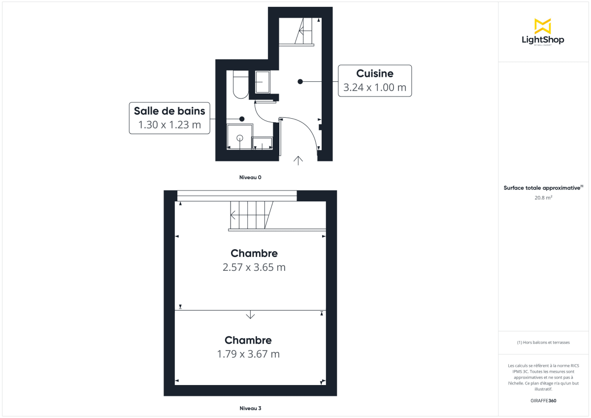 Appartement de 15.3 m² à Nantes