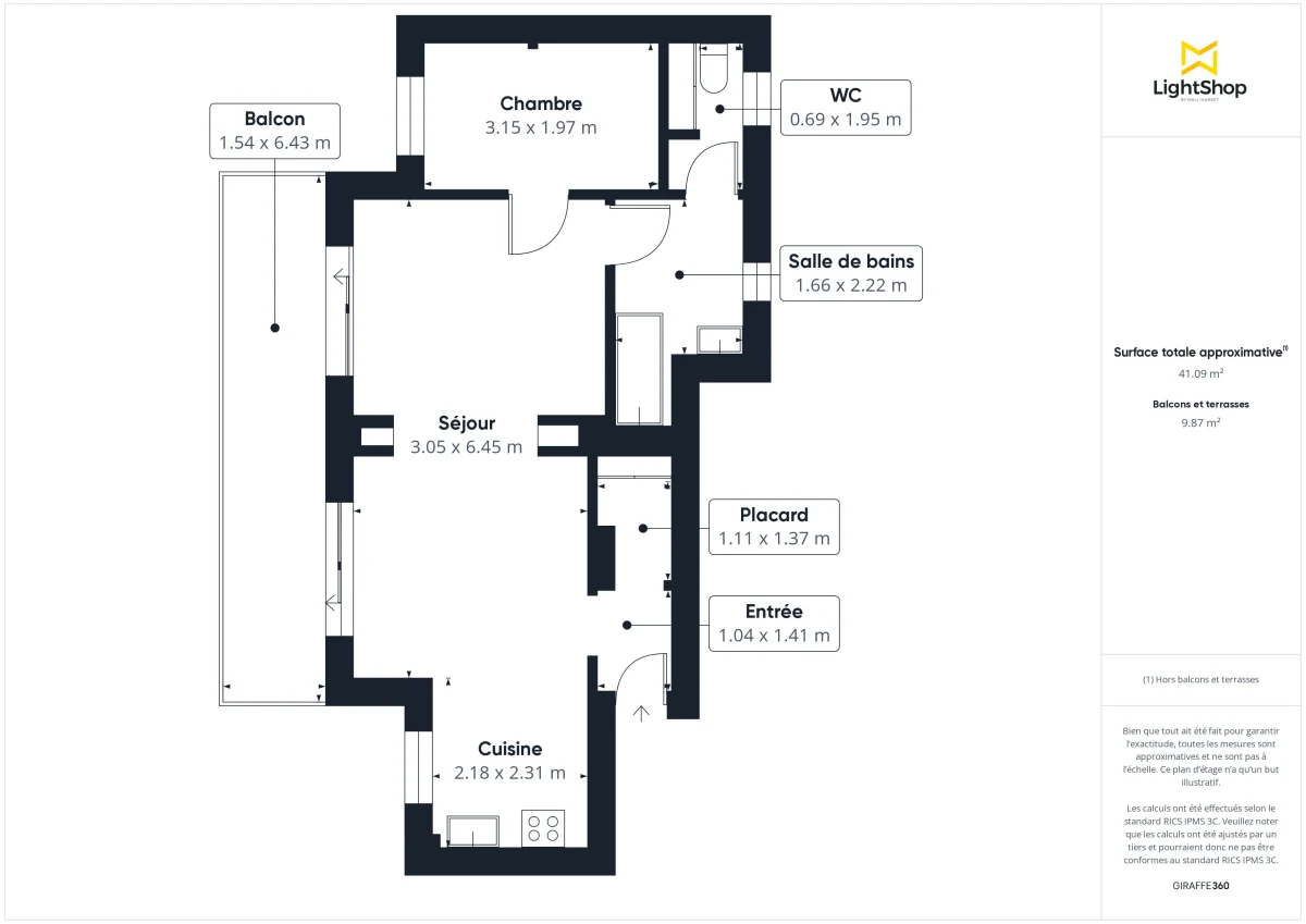 Appartement de 42.01 m² à Paris