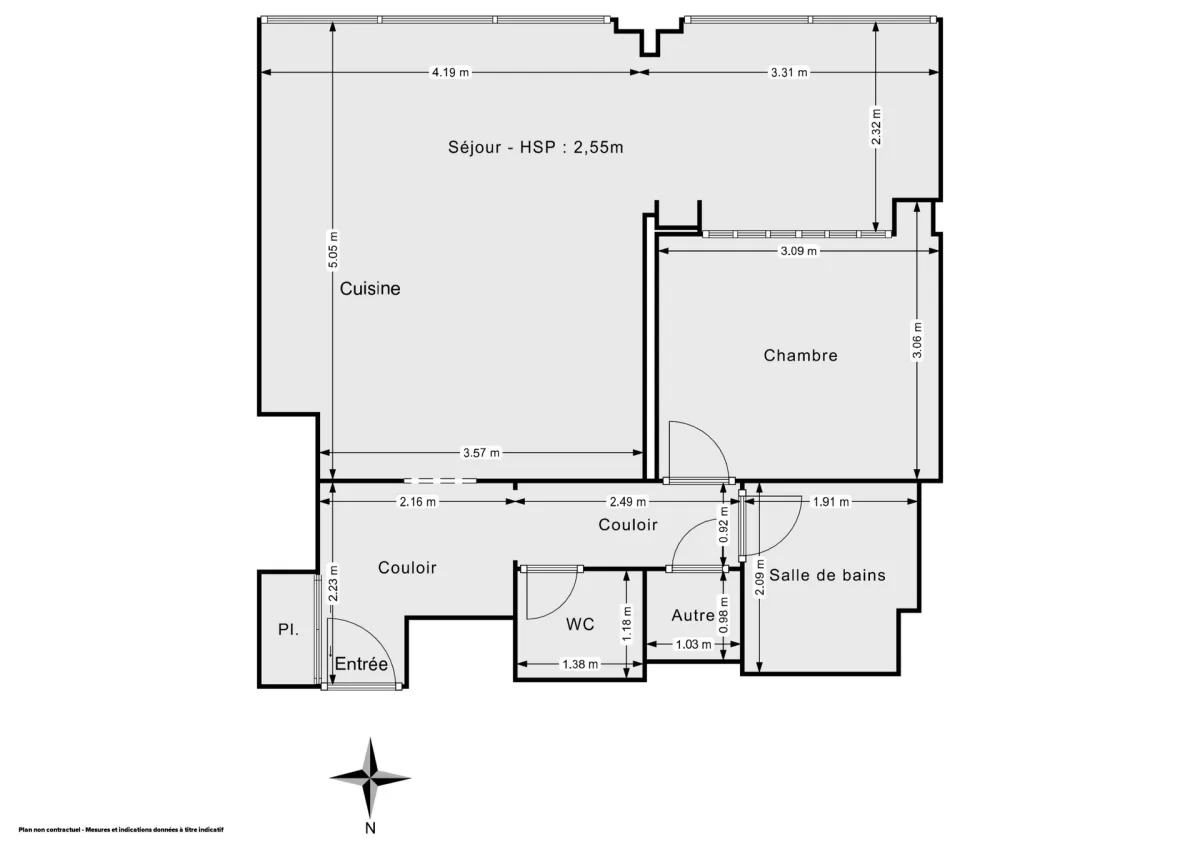 Appartement de 50.0 m² à Paris