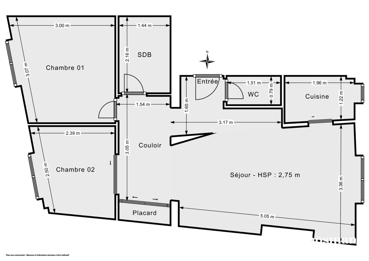 Appartement de 46.92 m² à Saint-Cloud