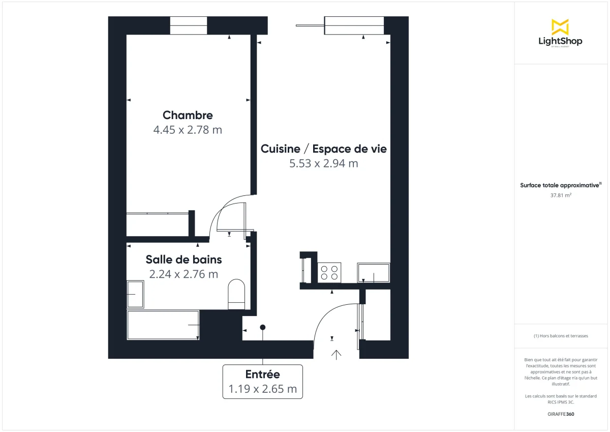 Appartement de 38.0 m² à Eysines