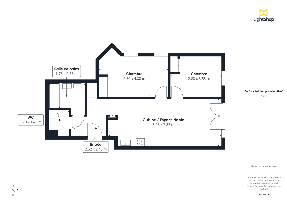 Appartement de 61.0 m² à Cenon