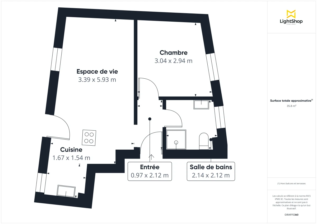 Appartement de 35.0 m² à Suresnes