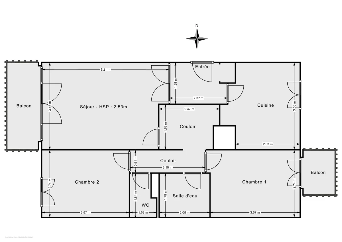 Appartement de 62.0 m² à Les Lilas