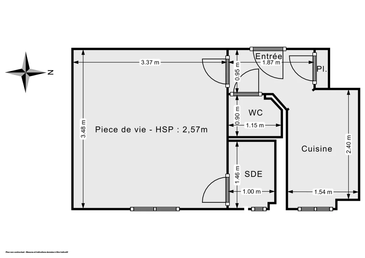 Appartement de 20.81 m² à Paris