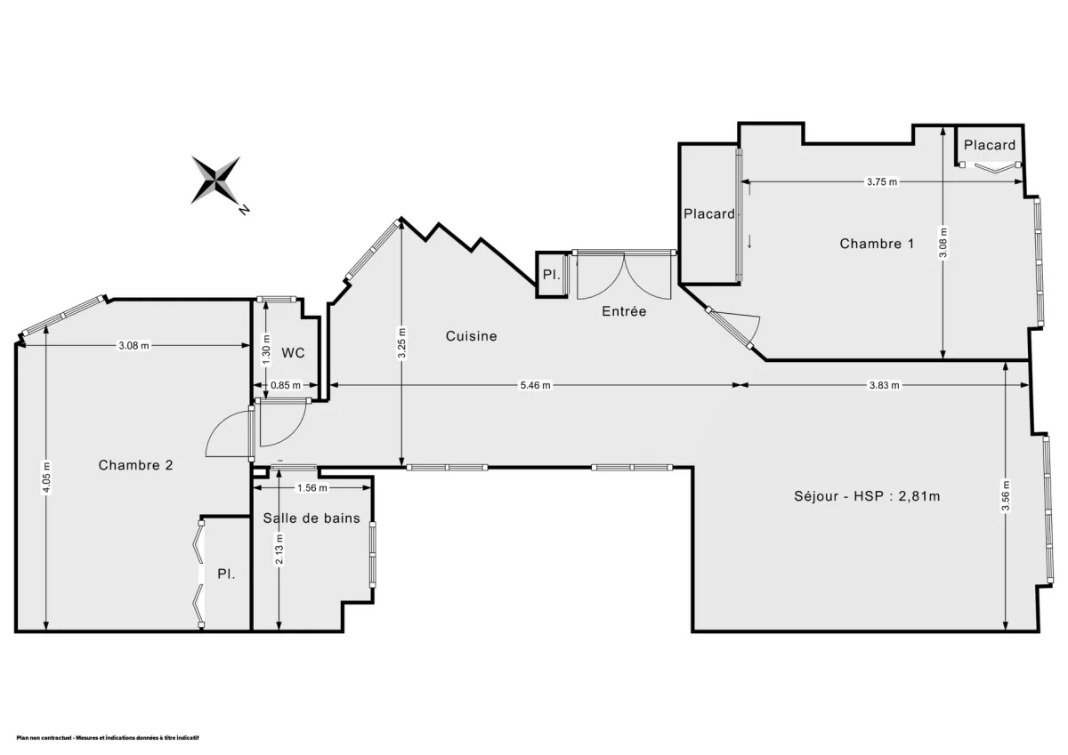 Appartement de 61.4 m² à Paris