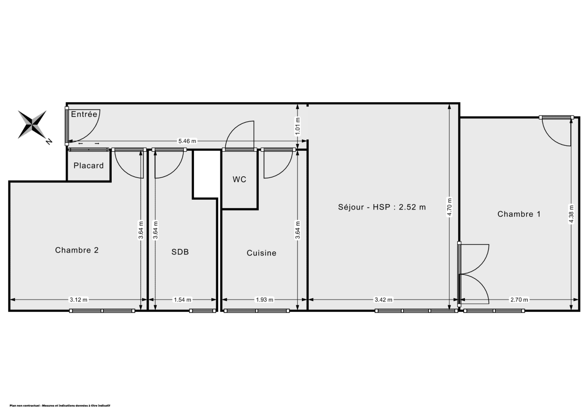 Appartement de 56.0 m² à Clamart