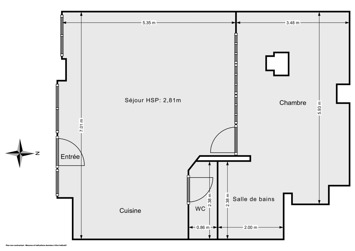 Appartement de 52.62 m² à Paris