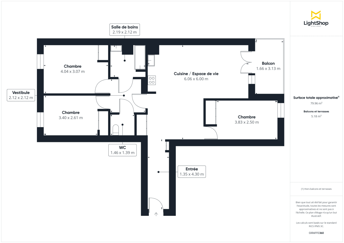 Appartement de 81.0 m² à Décines-Charpieu