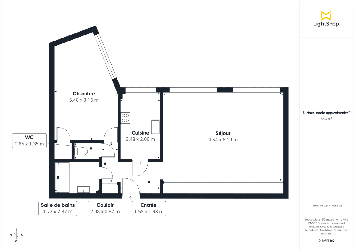 Appartement de 65.0 m² à Paris