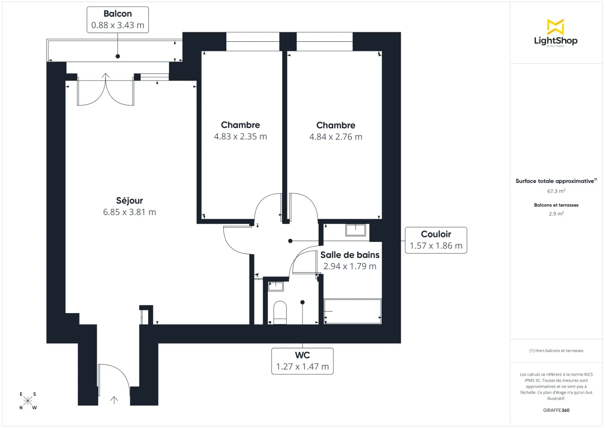 Appartement de 67.0 m² à Saint-Ouen-sur-Seine