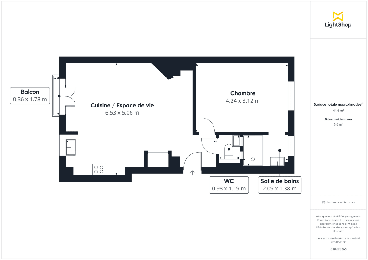 Appartement de 44.81 m² à Vanves